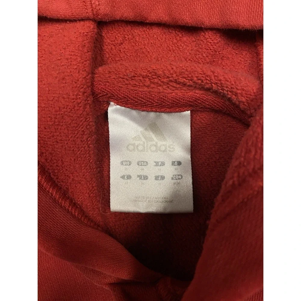 Vintage‎ 90s Adidas Sweatshirt Size Medium Red Hoodie Logo